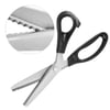 Dalgalı Kesim Sürfile Makası, Paslanmaz Çelik - Dekoratif Kenar Makası -Wavy Shears, Siyah Saplı