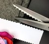 Dalgalı Kesim Sürfile Makası, Paslanmaz Çelik - Dekoratif Kenar Makası -Wavy Shears, Siyah Saplı