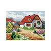 Desenli Kanaviçe Seti – El İşi Nakış Kiti, Renkli İpliklerle Tam Set 20x28