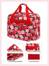 Dikiş Makinesi Taşıma Çantası Gül Desenli  – Trolley Pocketli - Dayanıklı Dikiş ve Örgü Organizer Çantası – Seyahat ve Ev İçin