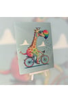 DIY 5D Elmas Taş İşleme Kiti Tablo 15X20 bisikletli zürafa