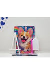 DIY 5D Elmas Taş İşleme Kiti Tablo 15X20 gülen köpek