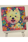 DIY 5d Elmas Taş Işleme Kiti Tablo 20x20 köpek