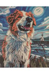 DIY 5d Elmas Taş Işleme Kiti Tablo 21X25 köpek