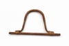 Doğal Bambu Çanta Sapı – 2 Adet, 27x14 cm - Koyu Hasır Renk