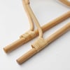 Doğal Bambu Çanta Sapı – 2 Adet, 27x14 cm - Krem Renk