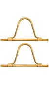 Doğal Bambu Çanta Sapı – 2 Adet, 27x14 cm - Naturel Hasır Renk