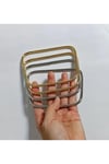 Dörtgen Çanta Sapı, Metal Çanta Sapı, Metal Sap, örgü çanta sapı (çift) gümüş