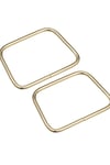 Dörtgen Çanta Sapı, Metal Çanta Sapı, Metal Sap, örgü çanta sapı (çift) gold