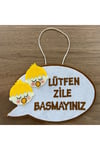 El Yapımı Keçe Lütfen Zile Basmayınız Kapı Aksesuarı
