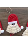 El Yapımı Makrome Noel Baba 6'lı Yılbaşı Süsü Çam Ağacı Süsü 23krmz