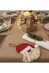 El Yapımı Makrome Noel Baba 6'lı Yılbaşı Süsü Çam Ağacı Süsü 23krmz