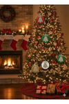 El Yapımı Yılbaşı Ağacı Süsü, Çam Ağacı Süsü, Noel Ağacı Süsü, 5'li Keçe jüt çam