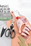 Fonksiyonel Makas Tavuk Makası Çelik Makas Mutfak Makası Açacak Kıracak Kesici Özelik