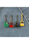 Gitar Broş, çocuk broş, iğneli broş klipsli broş yaka broşu ceket yaka iğnesi, mineli B234