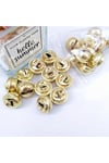 gold kulplu çan, zil, hayvan tasma zili, amigurumi zili, kına gecesi tef yapımı zili 25mm (20 adet)