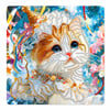 Hı Stone 5D Elmas Taş İşleme Kiti Tablo 20x20 cm Kedi Desenli
