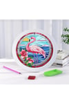 Histone 5D Elmas Taş İşleme Kiti 20x20 cm Yuvarlak Çerçeveli Flamingo Desen