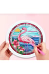 Histone 5D Elmas Taş İşleme Kiti 20x20 cm Yuvarlak Çerçeveli Flamingo Desen