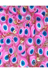 Kalpli Nazar Boncuğu Çengelli Iğneli, Mevlid, Çeyiz, Bohça için nazar boncuğu 100 adet Pembe