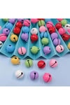 karışık renk kulplu çan, zil, tasma zili, amigurumi zili 14 mm (20 adet)