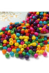 Karışık Renkli Boncuk, Emzik zinciri Ahşap Boncuk, Kuş Süsü Boncuk, Süsleme Boncuk 12mm (50gr-90adt)