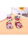 kedili kadın broş, çocuk broş, iğneli broş klipsli broş yaka broşu çeket yaka iğnesi, mineli B139