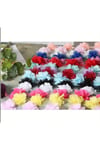 Lazer Kesim Çicek Süsleme, Kumaş Çicek, Tüllü Çicek, Şerit Çicek (2mt) yağ yeşili
