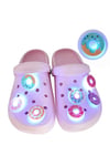 Ledli Yanıp Sönen Donut Terlik Süsü Üç Boyutlu/Işıklı 3d Charm/jibbitz