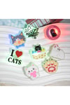 Ledli Yanıp Sönen Kedi Terlik Süsü Üç Boyutlu/Işıklı 3d Charm