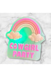 Ledli Yanıp Sönen Pembe Cowgirl Terlik Süsü Üç Boyutlu/Işıklı 3d Charm/jibbitz