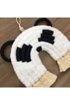Makrome Gökkuşağı Hayvan Figürleri Panda Çocuk Bebek Odası Duvar Süsü Kapı Süsü 34