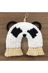 Makrome Gökkuşağı Hayvan Figürleri Panda Çocuk Bebek Odası Duvar Süsü Kapı Süsü 34