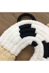 Makrome Gökkuşağı Hayvan Figürleri Panda Çocuk Bebek Odası Duvar Süsü Kapı Süsü 34