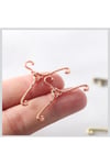 Minyatür Bebek Evi Aksesuarı - 6.5 cm Roze Gold Metal Askı Seti 10 Adet