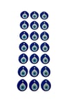 Nazar Boncuğu Sticker - Yapıştırma Nazar Boncuğu - 21 Adet 2 Cm Nazar Boncuğu Damla Etiket