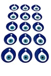Nazar Boncuğu Sticker - Yapıştırma Nazar Boncuğu - 21 Adet 2 Cm Nazar Boncuğu Damla Etiket