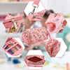 Örgü ve Dikiş Organizer Çantası - El İşi Organizer Çantası – Pembe Kozmetik Kesenli Taşınabilir, Çok Bölmeli, Dayanıklı