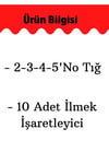 Örgü Yünü Tığ Seti Slikon Saplı 2 - 3 - 4 - 5'no Ilmek Işaretleyici
