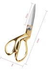 Orijinal Kumaş Kot Deri Kesim Profesyonel Terzi Makası Çelik Büyük Boy Altın Renk Özel Kutusunda