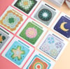 Örnekli Örgü Başlangıç Kiti, Kare Motif Seti, Motif Yapım Seti,Tam Kapsamlı Örgü ve Tığ İşi Seti, Renkli Yünler, Çanta ve Aksesuarlarla
