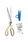Profesyonel Metal Terzi Makası Altın Renkli Büyük Boy 26 Cm