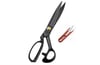 Profesyonel Siyah Terzi Makası+İplik Kesme Makası - 22.5 cm, 8inç Paslanmaz Çelik - Tailor Scissors – 8” Professional Fabric Shears