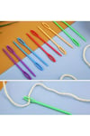 Renkli Plastik Yün İğnesi, Plastik Dikiş İğnesi, Plastik İğne 9 Cm 20 Adet