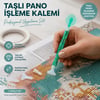 Ruletli Taş İşleme Kalemi Seti 8 Farklı Değiştirilebilir Uçlu Taş İşleme Kalemi+Mum Hediyeli Diamond Painting Düzeltme Kalemi Değiştirilebilir Uçlu
