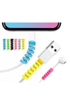 Şarj Kablo Koruyucu Usb Koruyucu Silikon Spiral 6'lı Paket
