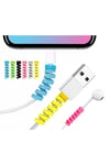 Şarj Kablo Koruyucu Usb Koruyucu Silikon Spiral 6'lı Paket