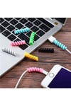 Şarj Kablo Koruyucu Usb Koruyucu Silikon Spiral 6'lı Paket