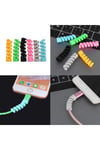 Şarj Kablo Koruyucu Usb Koruyucu Silikon Spiral 6'lı Paket