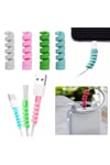Sipiral Kablo Koruyucu Silikon Set 4'lü Paketli Cable Protector